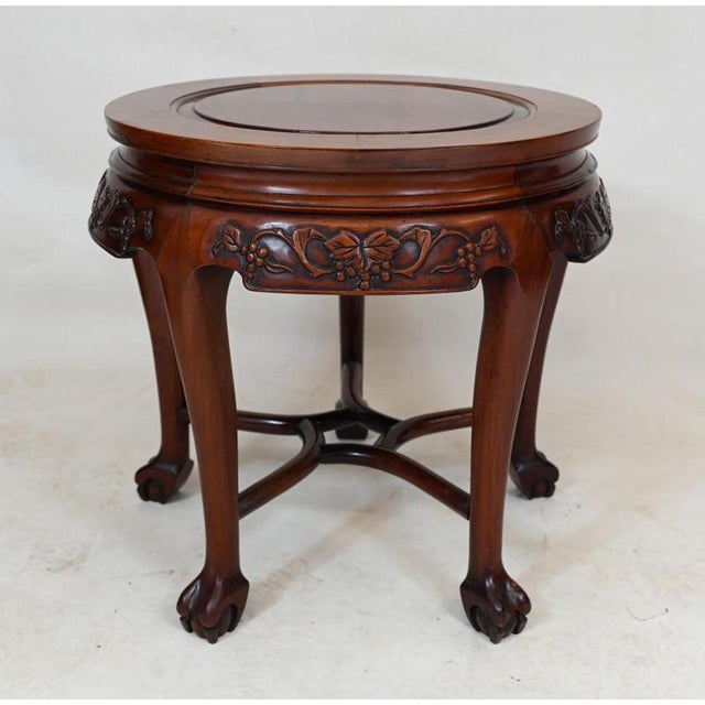 Chinese Hardwood Pedestal Stand, 1860 For Sale - Image 5 of 6