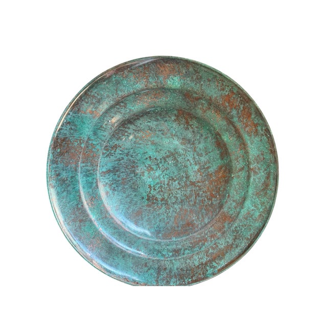 Large Vintage Patinated Copper Bowl For Sale - Image 11 of 12