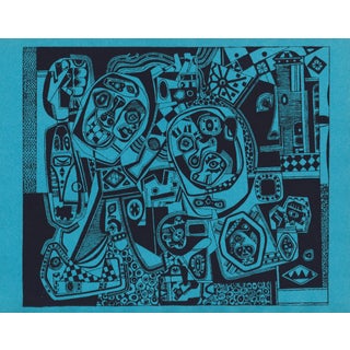 1947 Silkscreen "Brooklyn in Q-T Formation" by Steve Wheeler For Sale