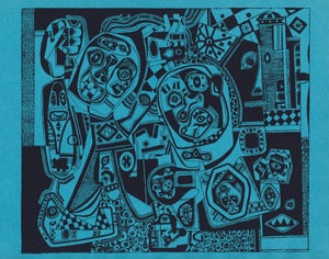 1947 Silkscreen "Brooklyn in Q-T Formation" by Steve Wheeler