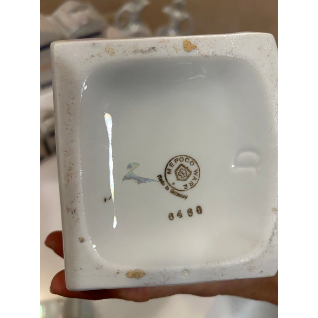 Ceramic Full 15 Piece Lustreware Canister Set (With Lids) of Vintage Mepoco Ware Made in Germany For Sale - Image 7 of 7