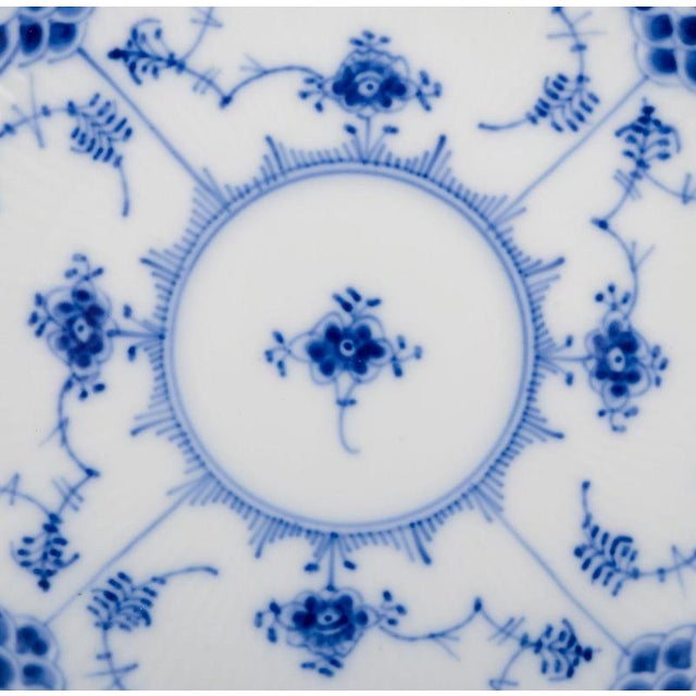 Blue Blue Fluted Full Lace Coffee Cups with Saucers from Royal Copenhagen, 1960s, Set of 16 For Sale - Image 8 of 9