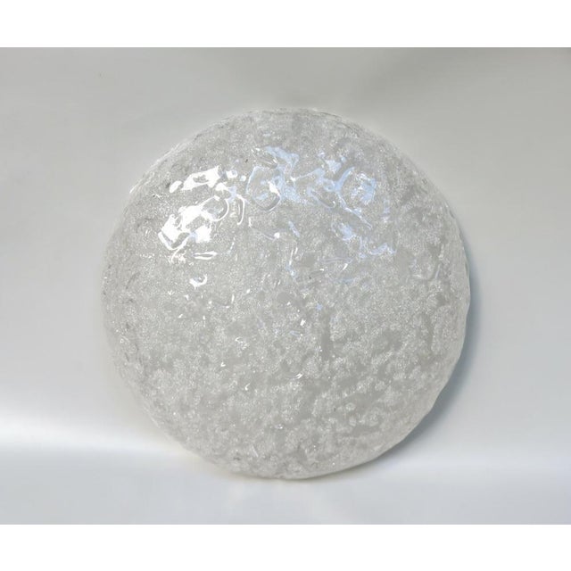 Ceiling Light in Brass and Ice Glass from Schröder & Co, 1970s For Sale - Image 9 of 18