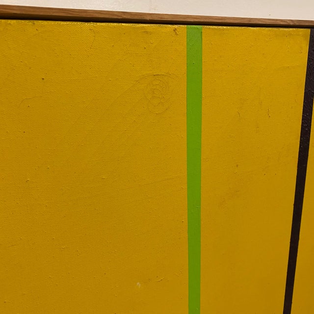 Modern Mid 20th Century Minimalist Geometric Painting, Framed For Sale - Image 3 of 9