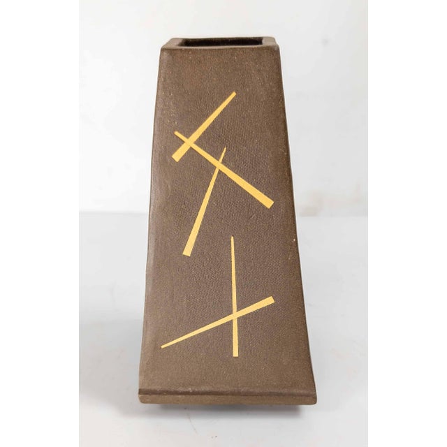Mid 20th Century Mid-Century Modern Art Pottery Vase, Signed on Base For Sale - Image 5 of 9