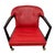 Mid-Century Modern Red Vinyl Arm Chair For Sale In Philadelphia - Image 6 of 7