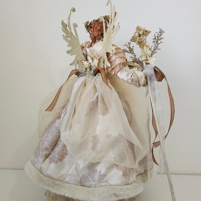 Final Clearance Italian Christmas Angel 31" in Heavenly Regalia Vintage For Sale - Image 10 of 17