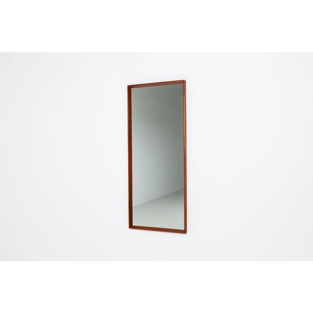 1960s Mid-Century Danish Rectangular Mirror in Teak, Denmark, 1960 For Sale - Image 5 of 11