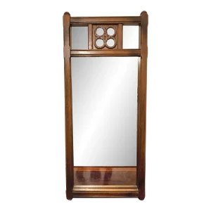Conant Ball Mid Century Walnut Frame Wall Mirror