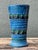 Cerulean Vintage MCM Original Studio Pottery Engraved Vase For Sale - Image 8 of 11