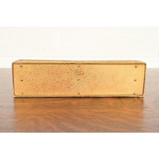 Tiffany Studios New York Adam Pattern Bronze Doré Letter Rack For Sale - Image 12 of 15