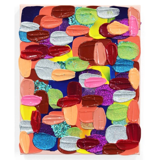 Playful Textured Abstract Impasto Painting "Dancing" Original Artwork by Shiri Phillips For Sale - Image 12 of 13