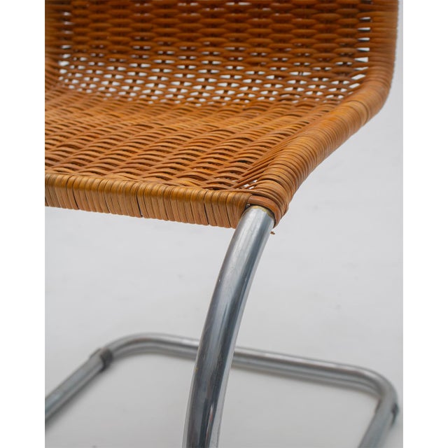 Metal S 533 Chair by Ludwig Mies van der Rohe for Roche Bobois, 1970s, Set of 4 For Sale - Image 7 of 8