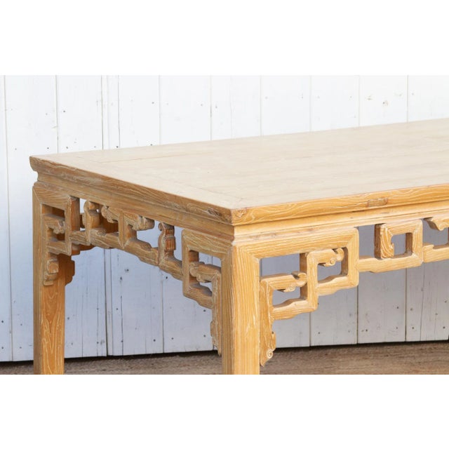 Reclaimed Elm Qing Style Dining Table For Sale - Image 9 of 12