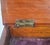English 19th C Mahogany & Reverse Painted Glass 3 Jar Desk Inkwell For Sale - Image 15 of 16