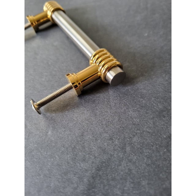 Modern 1990s Gold & Silver Cabinet Drawer Pull For Sale - Image 3 of 9