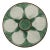 1930s French Longchamp Green and White Majolica Oyster Plate For Sale
