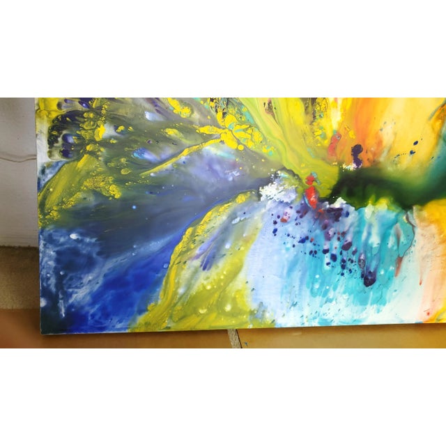 Wood Contemporary Abstract Original Painting 1985 For Sale - Image 7 of 14