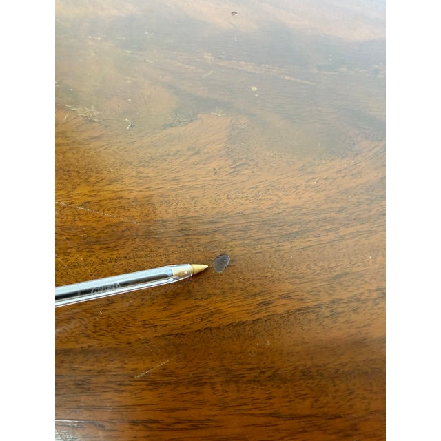 Vintage Baker French Empire Regency Style Accent Table With Brass Trim & Ram Head Legs For Sale - Image 18 of 18