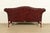 Hancock and Moore Style Vintage Chippendale Tufted Oxblood Leather Camelback Chesterfield Sofa, Circa 1980s For Sale - Image 12 of 14