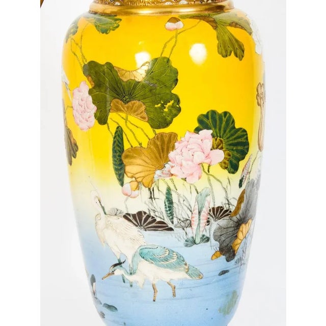 Antique Japanese Satsuma Taizan Vases, 1800s, Set of 2 For Sale - Image 6 of 18