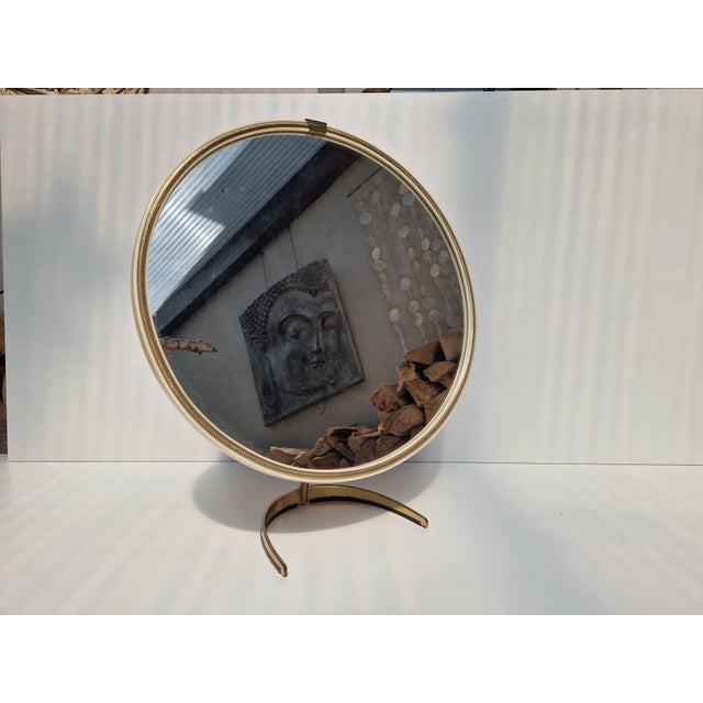 Modern Table Mirror from Vereinigte Werkstätten Munich, 1950s For Sale - Image 4 of 7