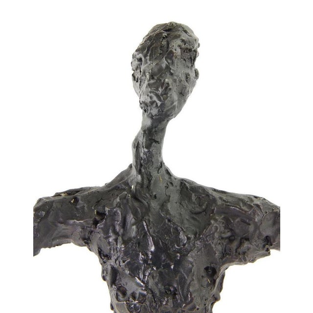 Modern Dark Patinated Falling Man Sculpture, Bronze For Sale - Image 8 of 11
