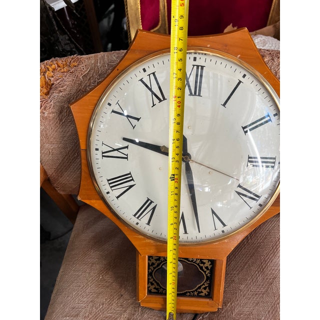 Vintage United Clock Corp Octagon Electric Wall Clock For Sale In Atlanta - Image 6 of 12