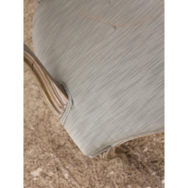 Pair French Painted Finish Medallion Back Armchairs For Sale - Image 11 of 13