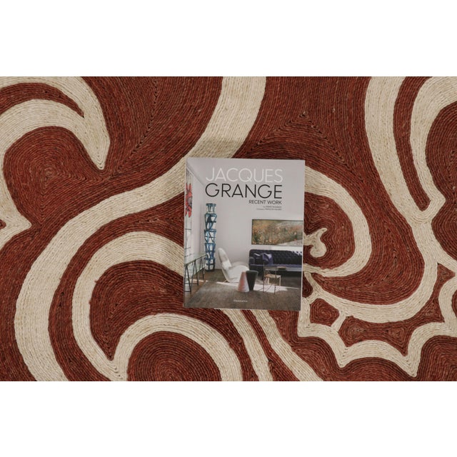 Contemporary Mid-Century Brick Red & Cream Abaca Rug by Rug & Kilim, India For Sale - Image 9 of 10