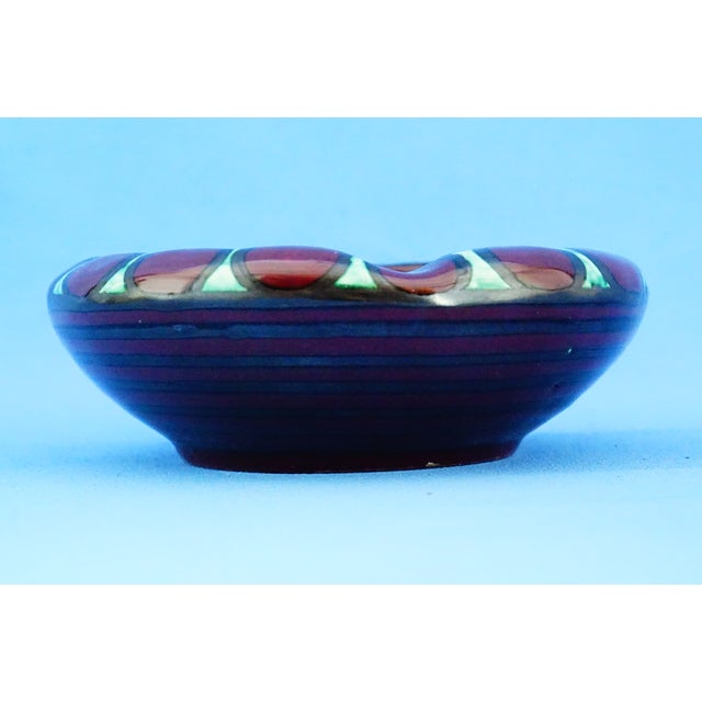 Vintage Art Deco Futurist Ceramic Ashtray by Fama F.A.M.A. Ascoli Piceno, 1930s For Sale - Image 6 of 18