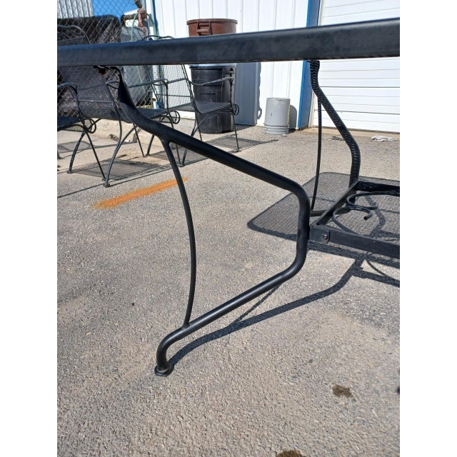 MidCentury Modern Woodard Outdoor Iron 84" Dining Table Chairish