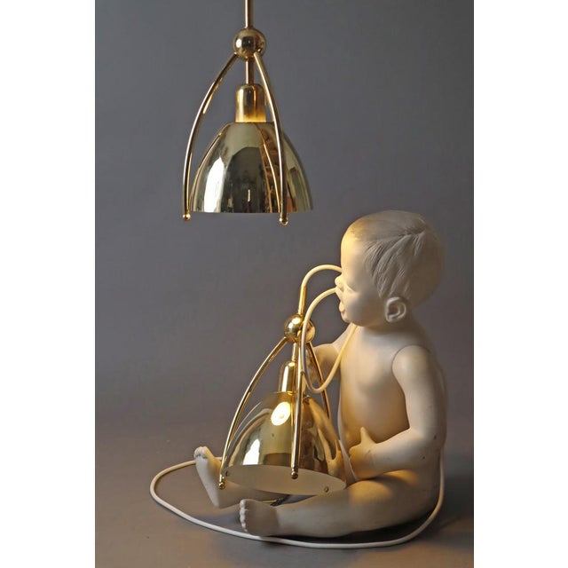 Mid-Century Modern Mid-Century Brass Hanging Lamp from WKR Leuchten 1960s For Sale - Image 3 of 18