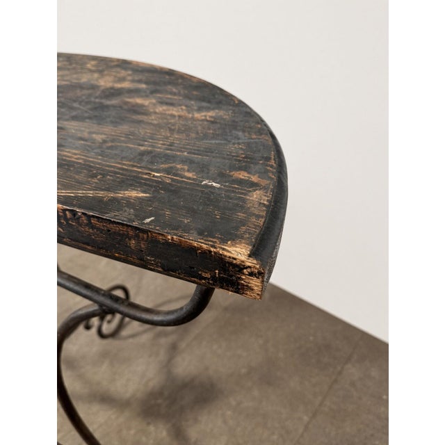 Vintage Italian Wrought Iron Console Table, 1940s For Sale - Image 10 of 12