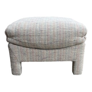 Marge Carson Tweed Parson Ottoman For Sale