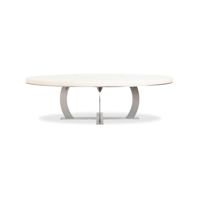 Leather Gilbert Table in Beige Cream from Baxter For Sale - Image 12 of 14