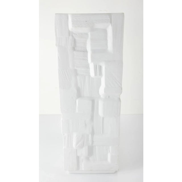 Mid-Century Modernist Faux Bois White Vase by Heinrich For Sale - Image 4 of 9