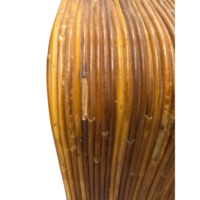 Crespi Style Pencil Reed Nightstand With Drawer For Sale - Image 10 of 10