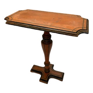 Wood Pedestal Drinks Table For Sale