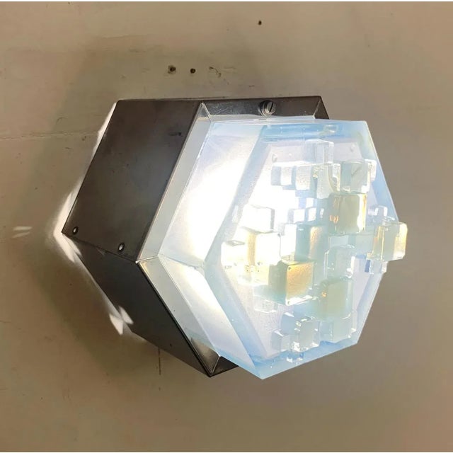 Poliarte Mid 20th Century Hexagonal Modular Sconces by Poliarte For Sale - Image 4 of 10
