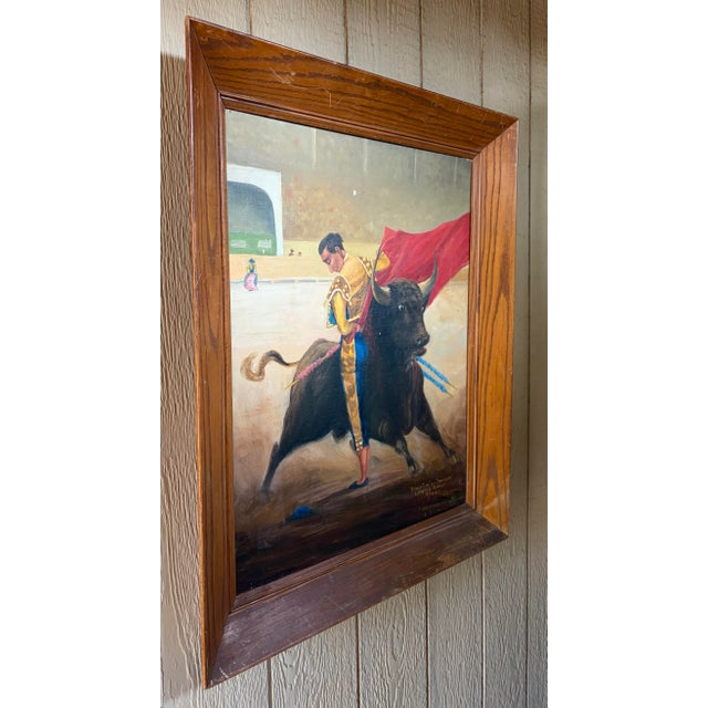 This striking mid-century oil on canvas painting captures the final performance and tragic history of the legendary...