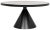Contemporary NOIR Cone Dining Table, Black Metal For Sale - Image 3 of 3