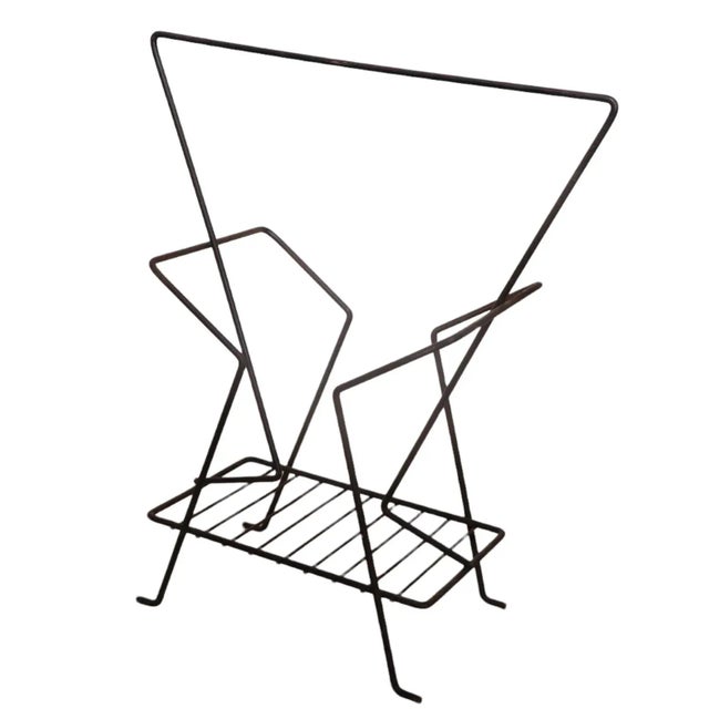 Mid-Century Modern Mid Century Wire Magazine Rack by Richard Galef For Sale - Image 3 of 7