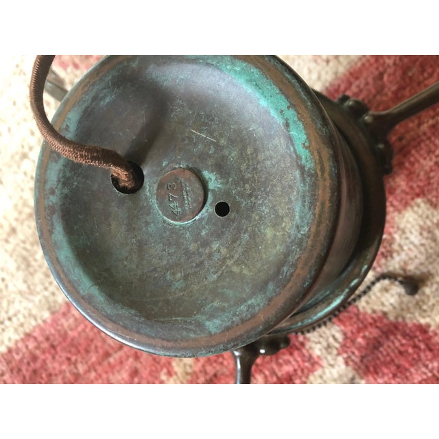 Circa 1900 Tiffany Studios Damascene and Bronze Table Lamp For Sale - Image 10 of 11