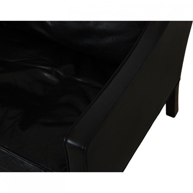 Animal Skin 2207 Chair in Black Leather from Børge Mogensen, 1980s For Sale - Image 7 of 18