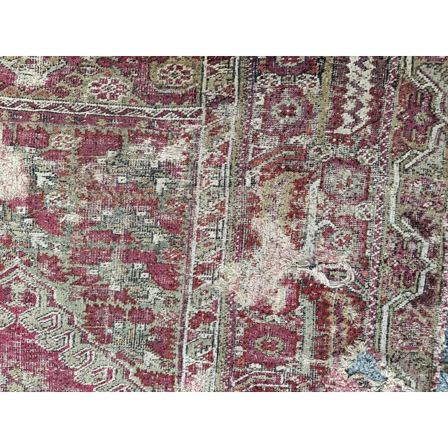 18th Century Distressed Turkish Ghyordes Rug For Sale - Image 5 of 18