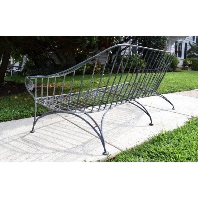 Wrought Iron Faux Bois Sofa in Dogwood Form, Mid-Century Modern For Sale - Image 10 of 13