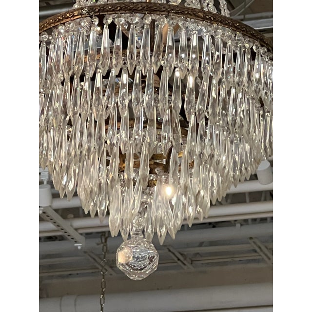1980s French Crystal Wedding Chandelier For Sale - Image 4 of 4