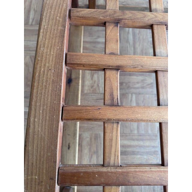 Wood Vintage Japanese Kotatsu Frame, 1960s–70s Cedar Lattice Low Table For Sale - Image 7 of 11