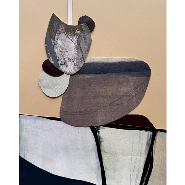 "Vessel 5" Original Mixed-Media Framed Collage on Paper by Zac Woodiel For Sale - Image 10 of 11